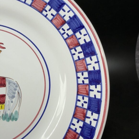 Sberna Deruta ROYAL ELEPHANT 8inch Plate Dish Set 4 Plates Dishes Made in Italy - Picture 8 of 11